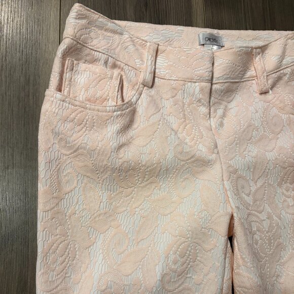 Cache Women's Light Pink Floral Lace Lined Pants ~ 2 ~ NWT ~ Org. price $118 - Picture 2 of 5